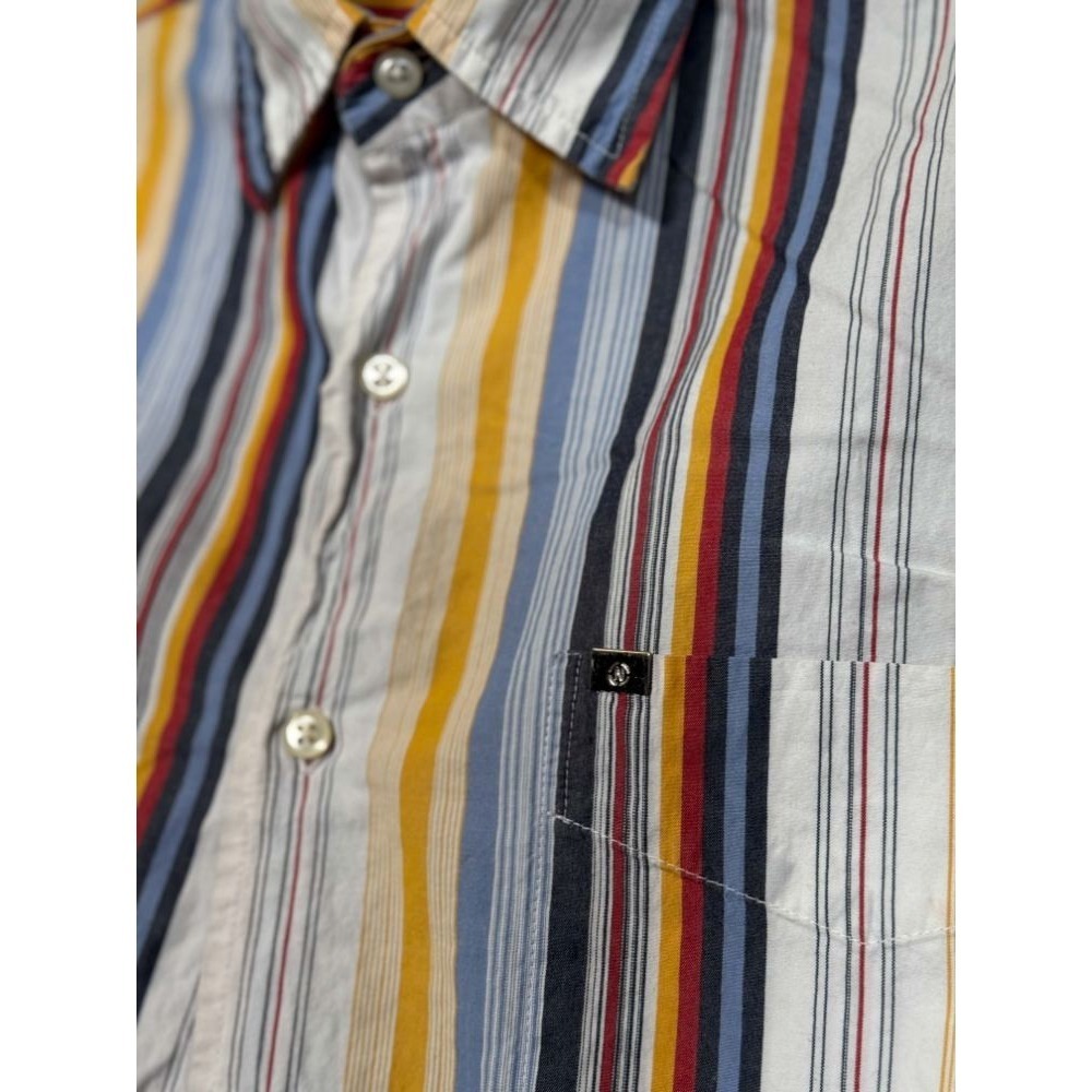 Y2K 00s NAUTICA Classic Fit Small Multicolor Stripe Shirt VINTAGE - Picture 4 of 8